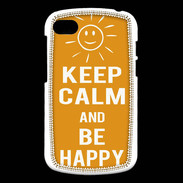 Coque Blackberry Q10 Keep Calm Be Happy Orange