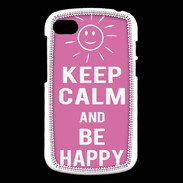 Coque Blackberry Q10 Keep Calm Be Happy Rose