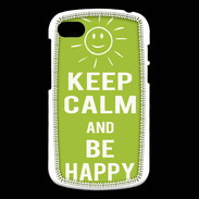 Coque Blackberry Q10 Keep Calm Be Happy Vert pomme