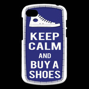 Coque Blackberry Q10 Keep Calm Buy Shoes Bleu