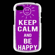 Coque Blackberry Q10 Keep Calm Be Happy Violet