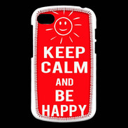 Coque Blackberry Q10 Keep Calm Be Happy Rouge