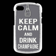 Coque Blackberry Q10 Keep Calm Drink champagne Gris