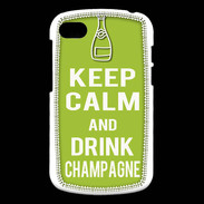 Coque Blackberry Q10 Keep Calm Drink champagne Vert pomme