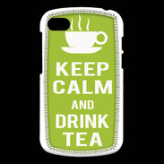 Coque Blackberry Q10 Keep Calm Drink Tea Vert pomme