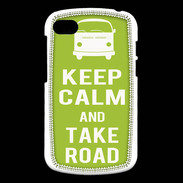 Coque Blackberry Q10 Keep Calm Take road Vert pomme