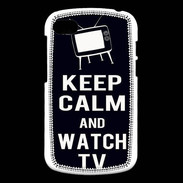 Coque Blackberry Q10 Keep Calm Watch TV Noir