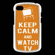 Coque Blackberry Q10 Keep Calm Watch TV Orange