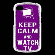 Coque Blackberry Q10 Keep Calm Watch TV Violet