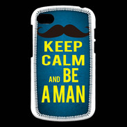 Coque Blackberry Q10 Keep Calm Be a Man Bleu
