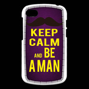 Coque Blackberry Q10 Keep Calm Be a Man Violet