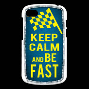 Coque Blackberry Q10 Keep Calm and Be Fast Bleu
