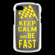Coque Blackberry Q10 Keep Calm and Be Fast Gris