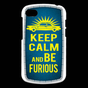 Coque Blackberry Q10 Keep Calm and Be Furious Bleu
