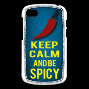 Coque Blackberry Q10 Keep Calm and Be Spicy Bleu