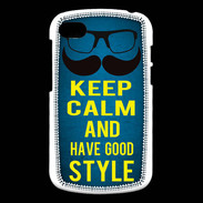 Coque Blackberry Q10 Keep Calm and Have a good Style Bleu