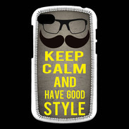 Coque Blackberry Q10 Keep Calm and Have a good Style Gris