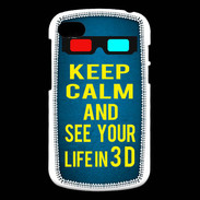 Coque Blackberry Q10 Keep Calm and See your life 3D Bleu