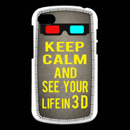 Coque Blackberry Q10 Keep Calm and See your life 3D Gris
