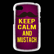 Coque Blackberry Q10 Keep Calm and Mustach Rose