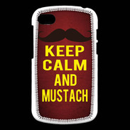 Coque Blackberry Q10 Keep Calm and Mustach Rouge