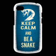 Coque Blackberry Q10 Keep Calm and Be a Snake bleu