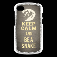 Coque Blackberry Q10 Keep Calm and Be a Snake Gris