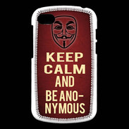 Coque Blackberry Q10 Keep Calm and Be Anonymous Rouge