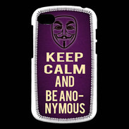 Coque Blackberry Q10 Keep Calm and Be Anonymous Violet