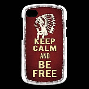 Coque Blackberry Q10 Keep Calm and Be Free Rouge