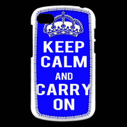 Coque Blackberry Q10 Keep Calm and Carry on Bleu