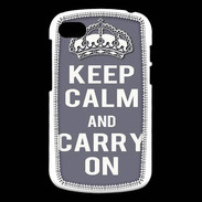 Coque Blackberry Q10 Keep Calm and Carry on Gris