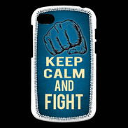 Coque Blackberry Q10 Keep Calm and Fight Bleu