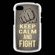 Coque Blackberry Q10 Keep Calm and Fight Gris