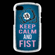 Coque Blackberry Q10 Keep Calm and Fist BLeu