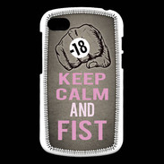Coque Blackberry Q10 Keep Calm and Fist Gris