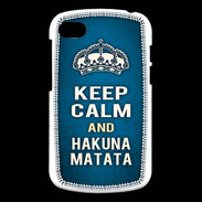 Coque Blackberry Q10 Keep Calm and Hakuna Matata Bleu