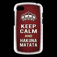 Coque Blackberry Q10 Keep Calm and Hakuna Matata Rouge