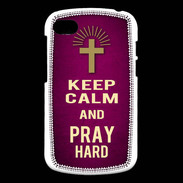 Coque Blackberry Q10 Keep Calm and Pray Christian Rose
