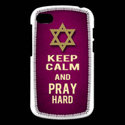 Coque Blackberry Q10 Keep Calm and Pray jewish Rose