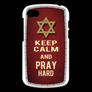 Coque Blackberry Q10 Keep Calm and Pray jewish Rouge