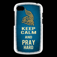 Coque Blackberry Q10 Keep Calm and Pray Muslim Bleu