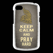 Coque Blackberry Q10 Keep Calm and Pray Muslim Gris