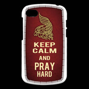 Coque Blackberry Q10 Keep Calm and Pray Muslim Rouge