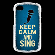 Coque Blackberry Q10 Keep Calm and Sing Bleu