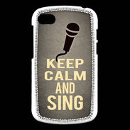 Coque Blackberry Q10 Keep Calm and Sing Gris