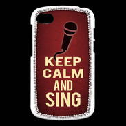Coque Blackberry Q10 Keep Calm and Sing Rouge