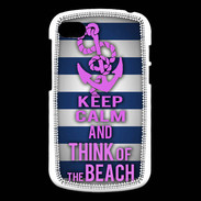 Coque Blackberry Q10 Keep Calm and Think Beach Bleu