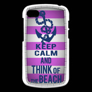 Coque Blackberry Q10 Keep Calm and Think Beach Rose