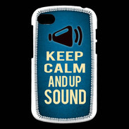 Coque Blackberry Q10 Keep Calm and Up Sound Bleu